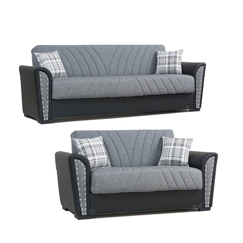 Salinas gray fabric sofa - salinas,