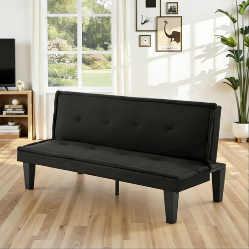 Black futon sofa - black,